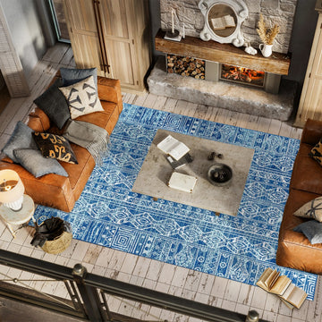 Modern Persian Boho Vintage Tribal Area Rug